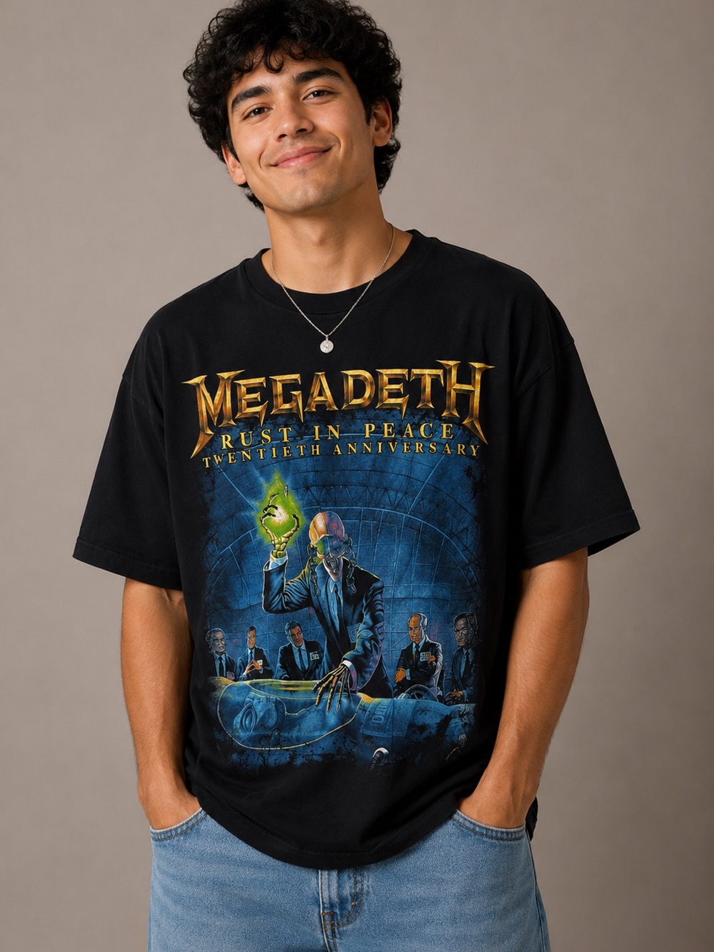 Megadeth Rust In Peace Twentieth Anniversary Black Graphic T-Shirt
